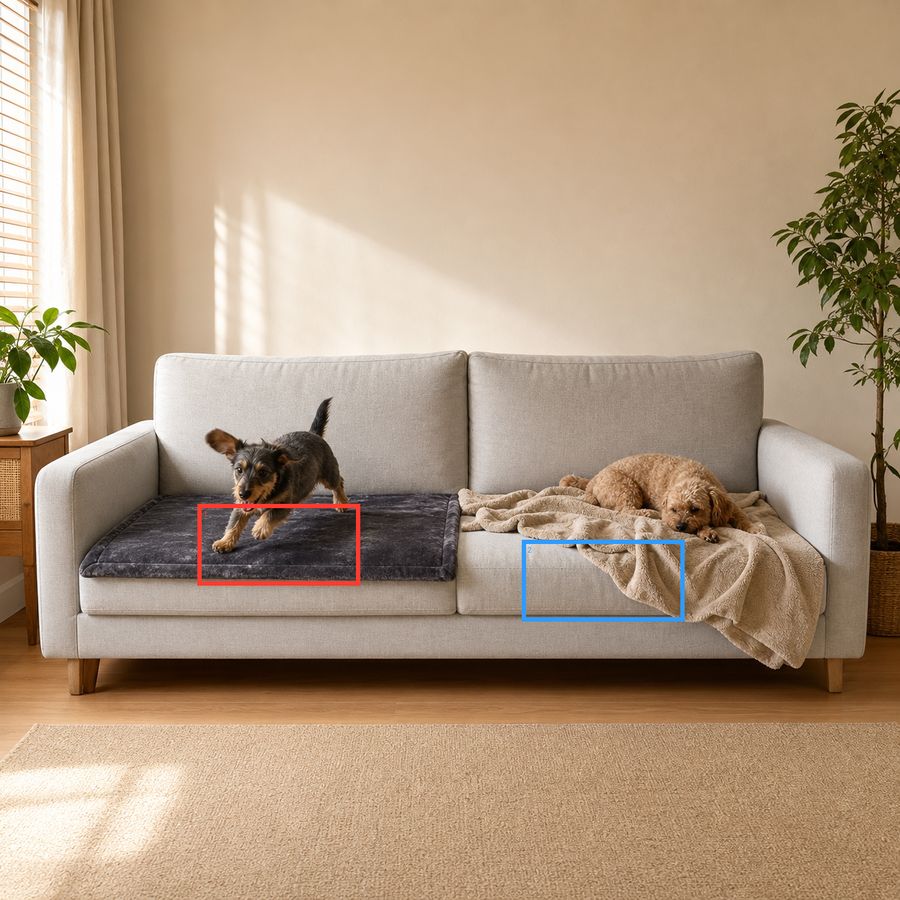 확대한 자리 — 빨간 칸이 우리 커버, 파란 칸이 비교 대상